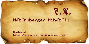 Nürnberger Mihály névjegykártya
